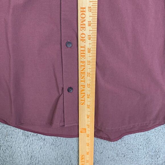 Lululemon Bonded Voyage Shirt Mens Maroon Button Up Performance No Size - Picture 6 of 8